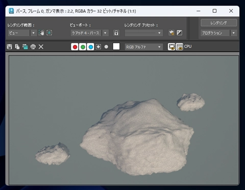 雲を作成する (ノイズマップとディスプレイス モディファイヤを利用):画像49