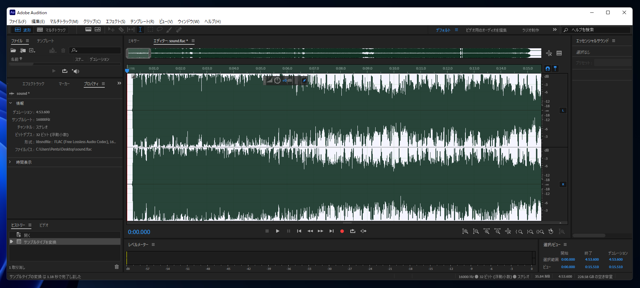 Adobe Auditionでサウンドをダウンサンプリングする:画像7