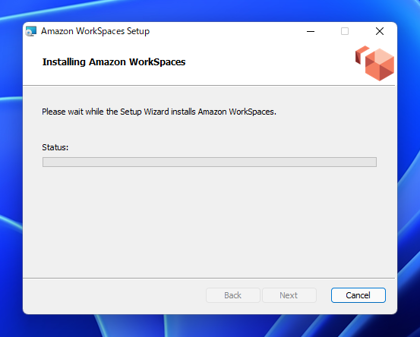 Amazon WorkSpaces のクライアントアプリケーションをインストールする:画像8