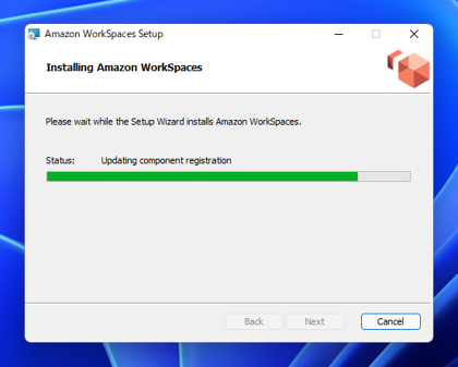 Amazon WorkSpaces のクライアントアプリケーションをインストールする:画像9