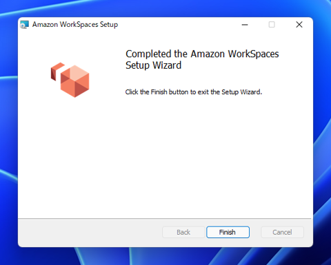 Amazon WorkSpaces のクライアントアプリケーションをインストールする:画像10
