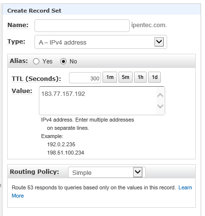 Amazon Route 53 (DNSサービス) を利用する - Route 53のゾーン登録 DNSレコード登録:画像10