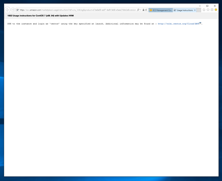 Amazon EC2のCentOS7のインスタンスを作成する (仮想マシン インスタンスの作成と起動):画像22