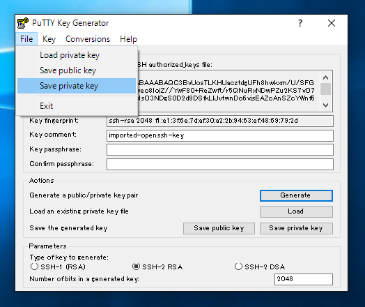 PuTTYでAmazon EC2のインスタンス(仮想マシン)にアクセスするための秘密鍵を準備する:画像8