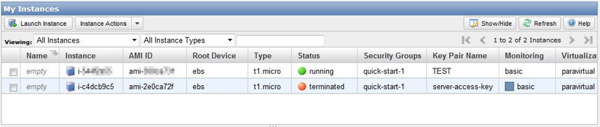 インスタンスを削除する - インスタンスのターミネイト(終了):画像9