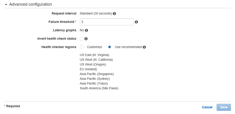 Amazon Route 53 のHealth Check で監視サーバーの地域を限定する:画像3