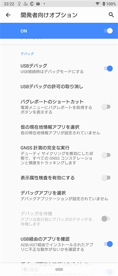 USBデバッグメニューが設定画面に表示されない:画像17