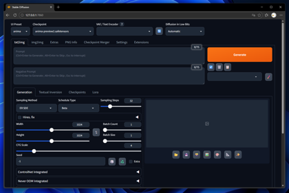 Anima のインストール - Stable Diffusion WebUI Forge Neo を利用:画像1