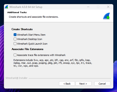 Wireshark のインストール:画像10
