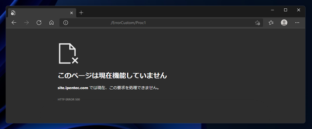 ASP.NET Core アプリケーションでアプリケーション独自のエラーページを表示する:画像3
