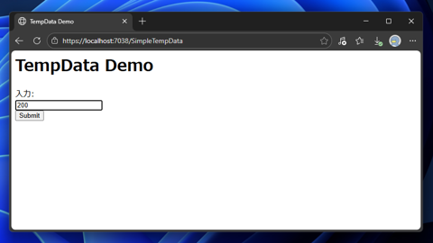 ASP.NET Coreでリダイレクト先に値（メッセージ）を引き継ぐ - TempData の利用:画像4