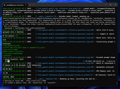 Fish Audio のローカルマシンへのインストール:画像1