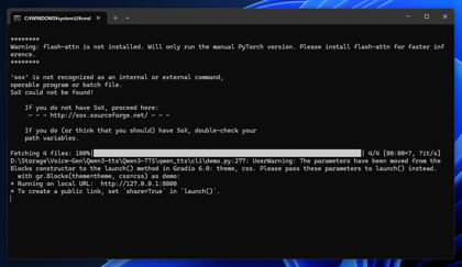Qwen3-TTS をローカルPCにインストールする:画像1