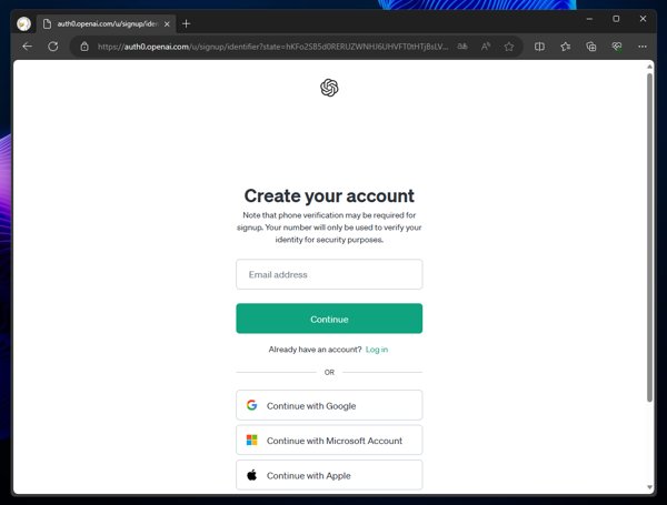 OpenAIのアカウントを作成する - ChatGPT へのサインアップ:画像2