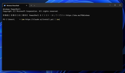 Claude Code のインストール:画像14