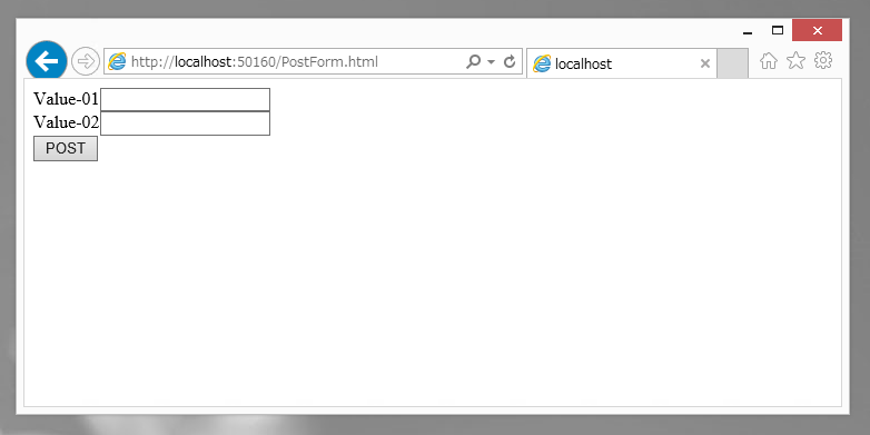 HTMLフォームからのサブミット(投稿・ポスト)をWebフォームで受け取る:画像4
