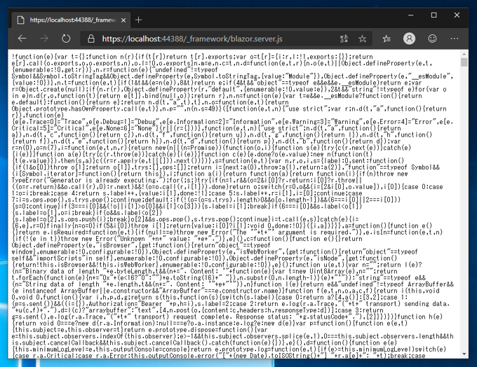 _framework/blazor.server.js のJavaScriptが配置されず、Not Foundになる:画像2
