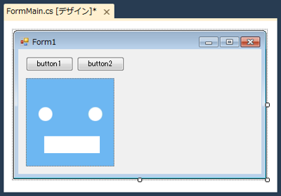 クリップボードにビットマップデータをコピーするコードと実行結果 - クリップボードへの画像のコピー:画像1