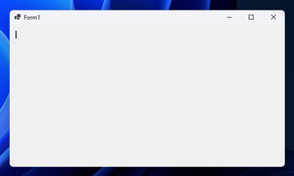 Windows Formで独自に作成したウィンドウコントロールのコンポーネントにキャレットを表示する:画像2