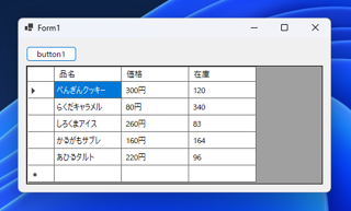 DataGridView で行全体を選択できるようにする方法:画像2