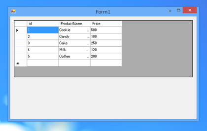 DataGridView を用いたシンプルなデータベース参照 アプリケーションの作成 (.NET Framework):画像33