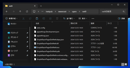ASP.NET Core 9 アプリケーションを IIS Webサーバーに配置する:画像3