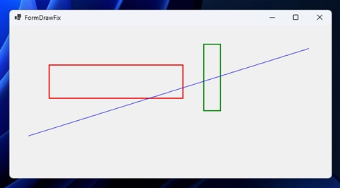 ボタンクリックなどのアクションのタイミングで画面に描画する (OnPaint イベントを利用) - ウィンドウのリサイズなどで描画内容が消えないようにする:画像2
