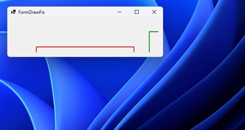 ボタンクリックなどのアクションのタイミングで画面に描画する (OnPaint イベントを利用) - ウィンドウのリサイズなどで描画内容が消えないようにする:画像3