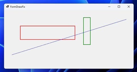 ボタンクリックなどのアクションのタイミングで画面に描画する (OnPaint イベントを利用) - ウィンドウのリサイズなどで描画内容が消えないようにする:画像4