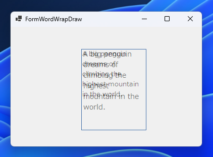 文字列を折り返して描画する (ワードラップした文字列を描画する):画像5