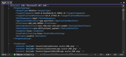 Windows App SDK アプリケーションで Unpackaged のアプリケーションをデバッグ実行すると 