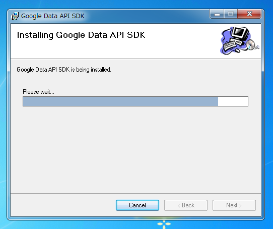 Google Data API SDKのインストール:画像5