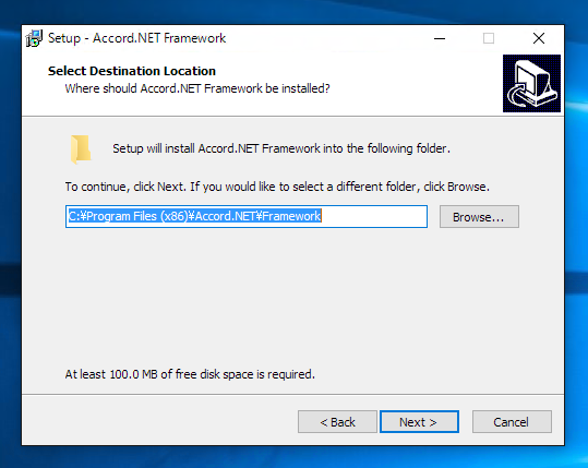 Accord.NET framework のインストール:画像17