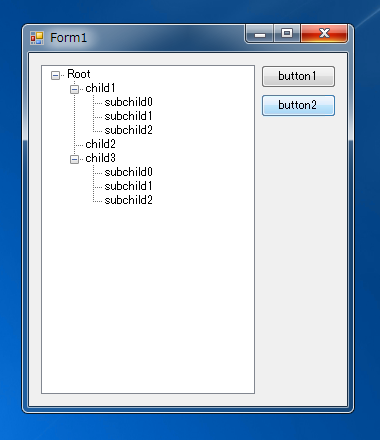 TreeViewの特定のノードの子ノードを削除する:画像4