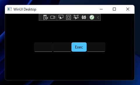 WinUI3アプリケーションでボタンのクリック時に処理を実行する:画像1