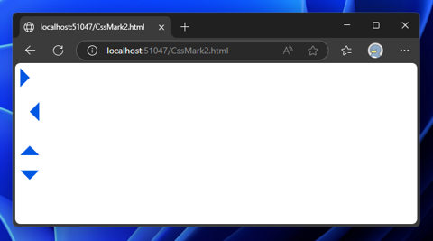 CSSで三角形のマークを表示する:画像2