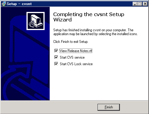 CVSNT サーバーのインストール:画像10
