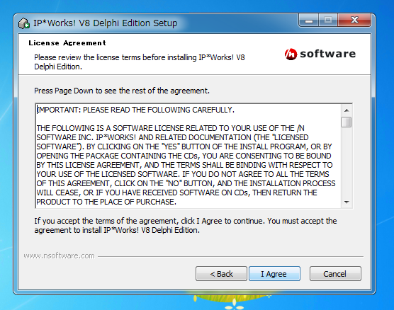 Delphi XE 付属 IP*Works! のインストール:画像3