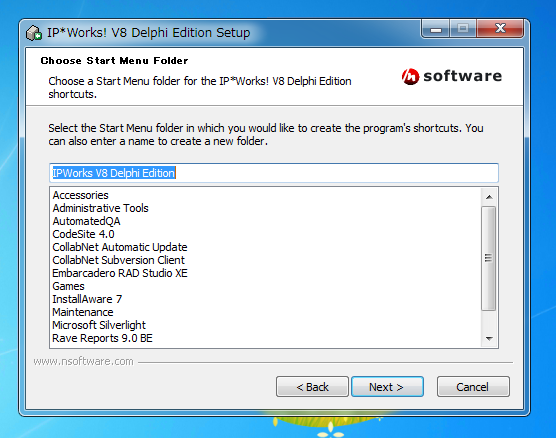 Delphi XE 付属 IP*Works! のインストール:画像6