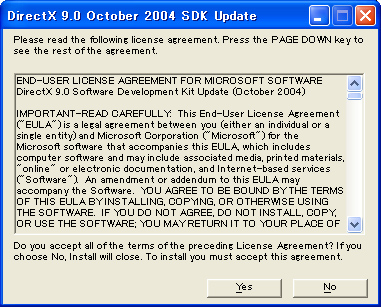DirectX9 SDK Install:画像1