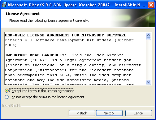 DirectX9 SDK Install:画像6