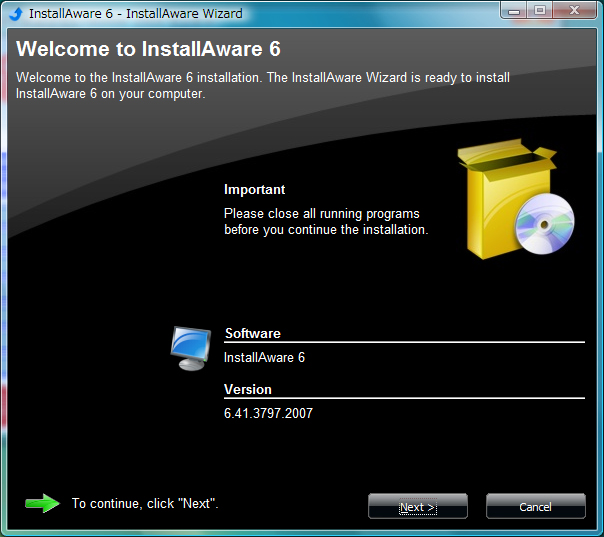 InstallAware のインストール:画像2