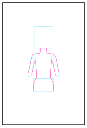背中の描き方 - デフォルメされた人物キャラクターの描画:画像3