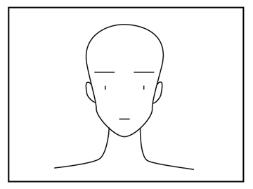 正面を向いた頭部の描き方 - デフォルメされた人物キャラクターの描画:画像10