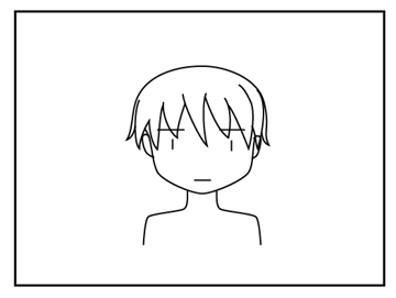 正面を向いた頭部の描き方 - デフォルメされた人物キャラクターの描画:画像26