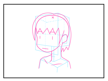 髪の毛の描き方 - デフォルメされた人物キャラクターの描画:画像10