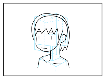 髪の毛の描き方 - デフォルメされた人物キャラクターの描画:画像11