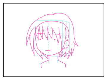 髪の毛の描き方 - デフォルメされた人物キャラクターの描画:画像16