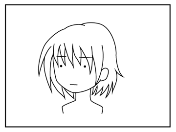 髪の毛の描き方 - デフォルメされた人物キャラクターの描画:画像17