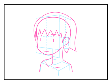 髪の毛の描き方 - デフォルメされた人物キャラクターの描画:画像20